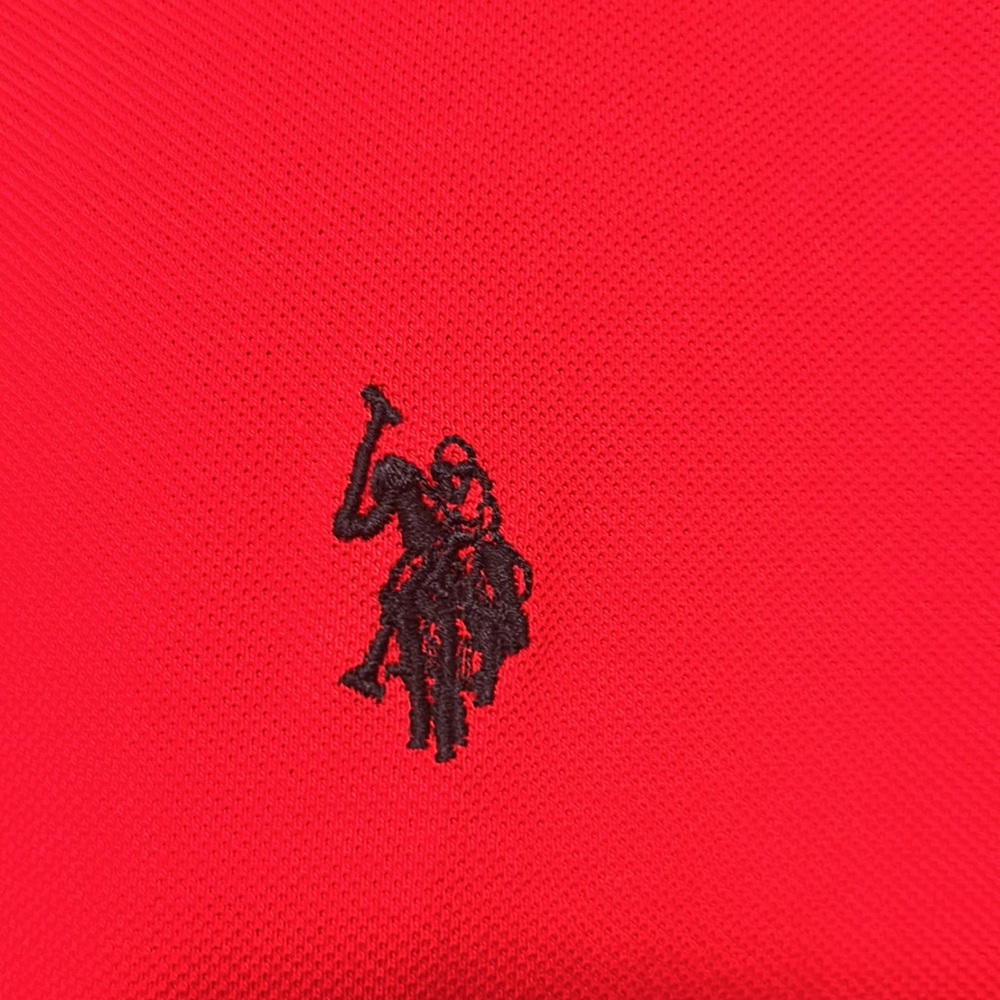 NWT ❤️ men’s Red polo shirt by U.S. Polo Assn. - Picture 3 of 8
